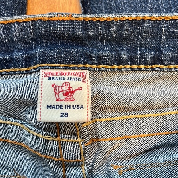 Vintage True Religion Billy  Low Rise Blue Jeans Size 28 x 29.5 - Picture 5 of 6